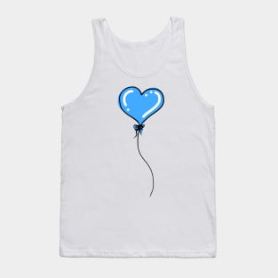 Blue Valentine Heart Balloon Tank Top